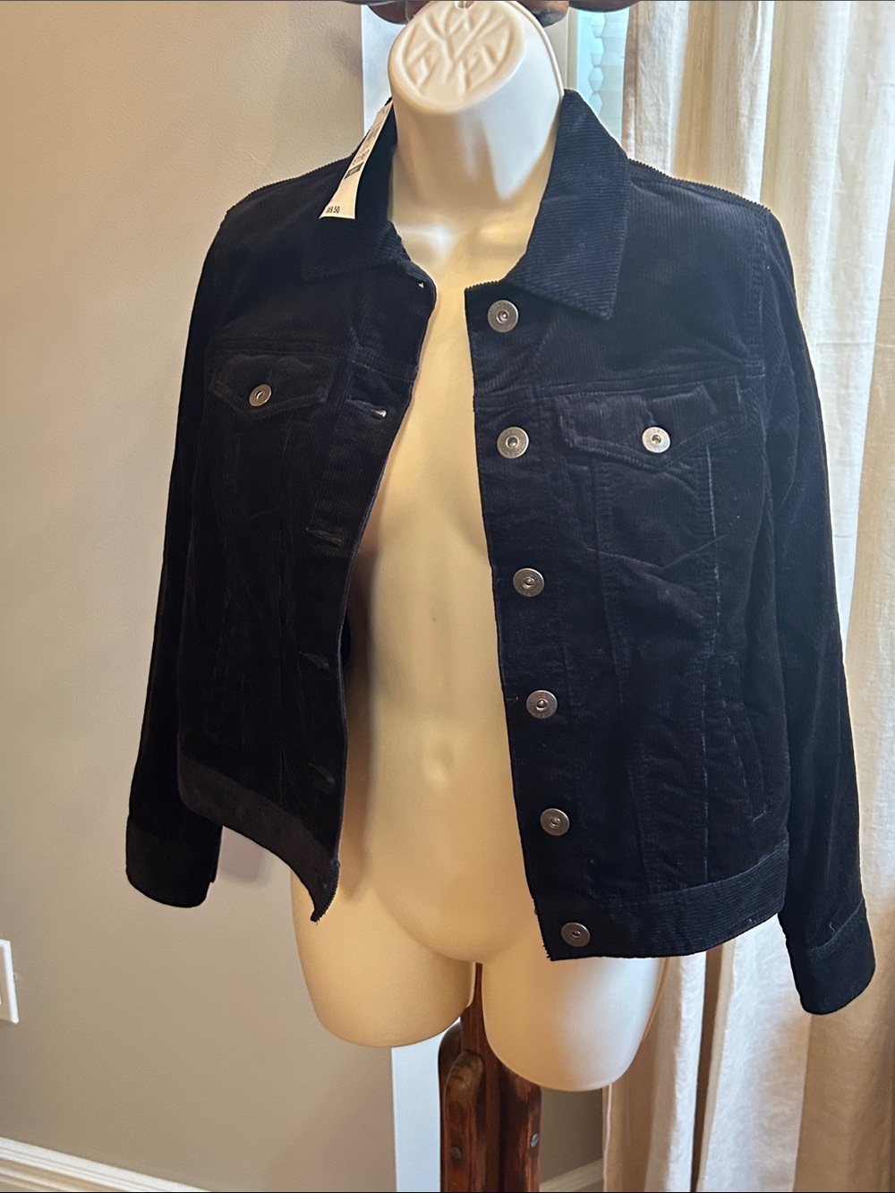 Style Co. Women's Black Corduroy Jacket
